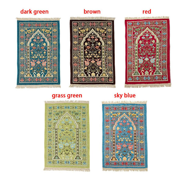 Eid Mubarak -muslimilainen rukousmatto, islamilainen rukousmatto grass green