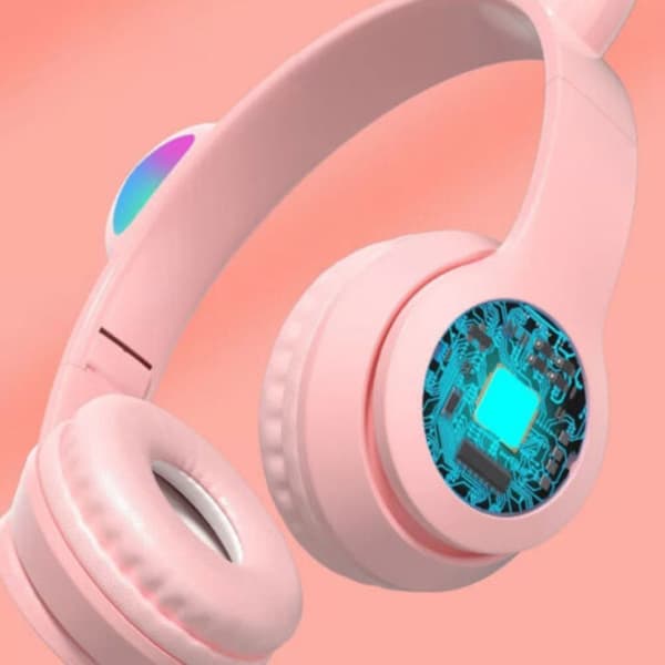 Trådløse hovedtelefoner med ørekopper PINK[BT} pink