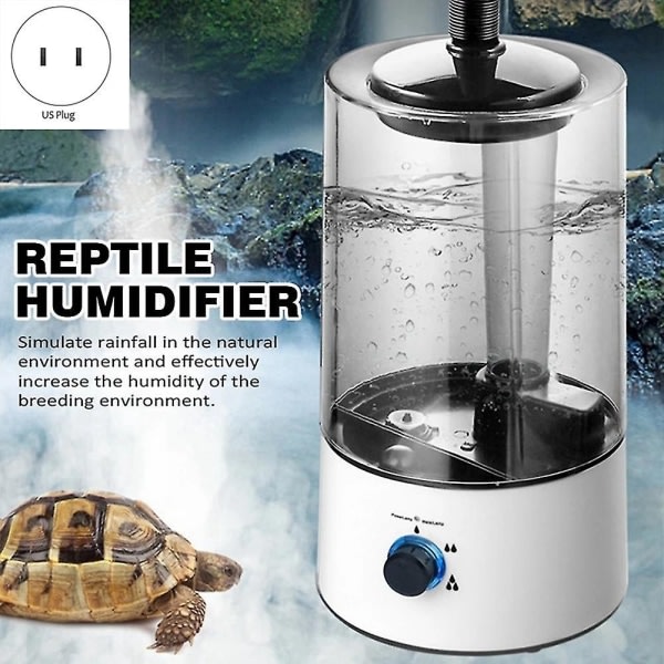 4l Amphibian Reptil Mist Luftfuktare med slang Justerbar Terrarium Reptil Fogger Luftfuktare Ac