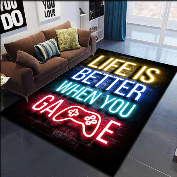Stora Spelmattor, 3D Gamer Matta Inredning Vardagsrumsmatta FÄRG 3 100*150cm
