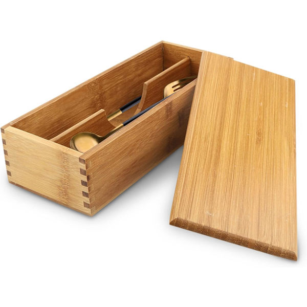 Japansk ske- og spisepindopbevaringsboks til køkkenbordet 27 X 11 X 6,6 cm