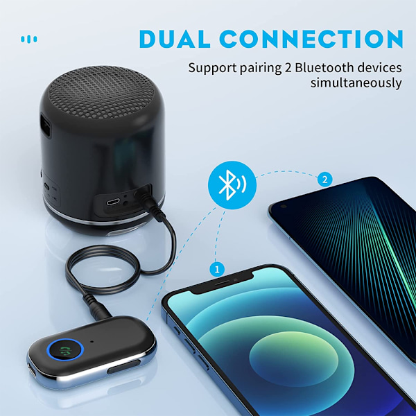 Aux Bluetooth-adapter til bil, Bluetooth Aux-adapter 5.0 til