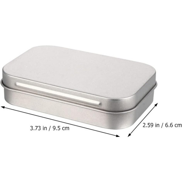 Mini Tin Box Tin Metal Rektangulær Tin Medhængsel Lille Opbevaring Til Slik Gave Små Ting Favoritter