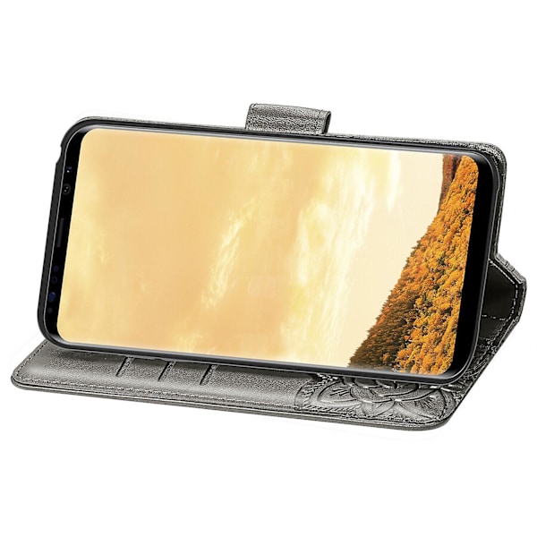 Kompatibel med Samsung Galaxy S8 Plus Deksel Flip Cover Preget Sommerfugl Myk Tpu Støtsikkert Skall Slank - Grå null[qb] null none