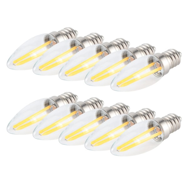 10 stk E12 Lange Filament Små LED Pærer Dæmpbar Pære 1,5W AC110V til Hjembelysning 0.1
