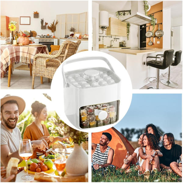 Fryseboks, bærbar isterningeform, picnic-mødekapacitet, camping, white