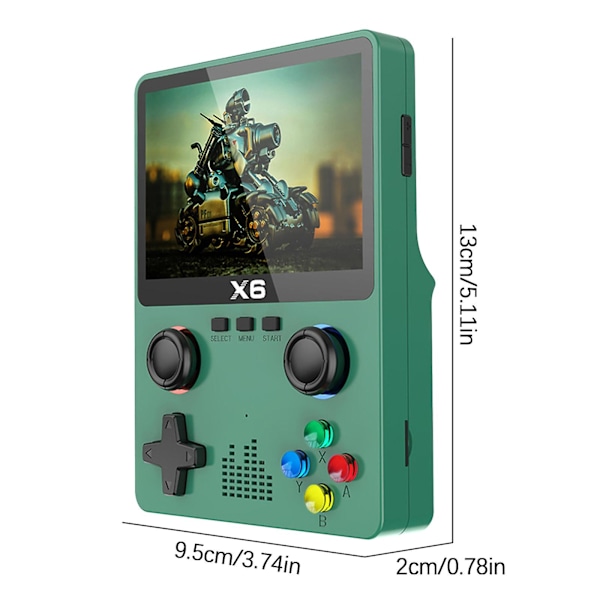 Mardi Gras 2024 Nya X6 Spelkonsol Hd Handhållen Spelkonsol Arcade Emula white