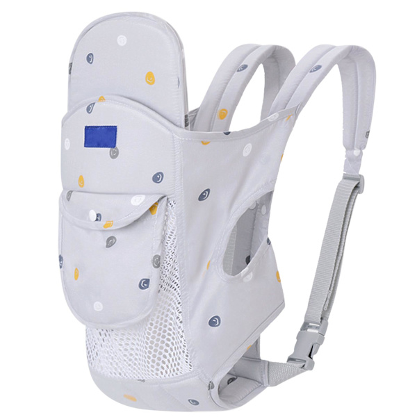 Kangaroo Canvas Ryggsekk Ergonomisk Sling Tradisjonell Wrap Bærbar Pustende Mesh Grå