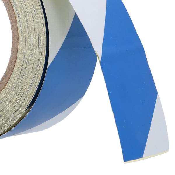 5cmx30m Reflekterende Advarselstape Hvid Stribet[qb]