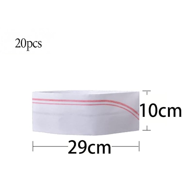 20 stk. engangskokkehatte af non-woven papirfiber til børn, A