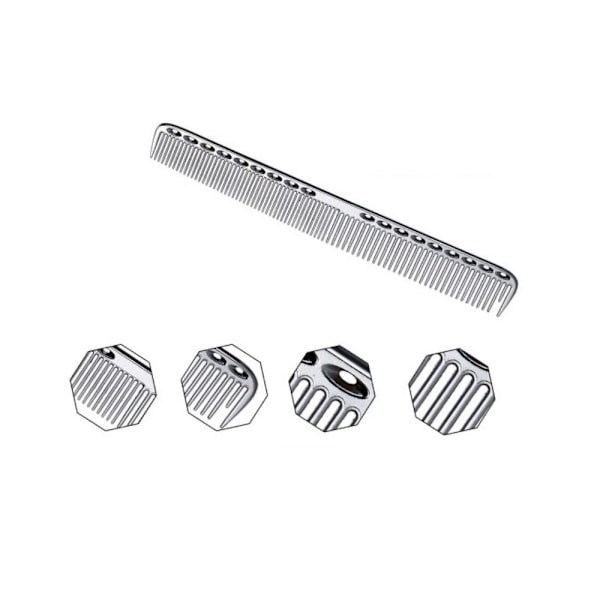 Metallkam för frisyrer i rostfritt stål SILVER 18CM 18CM Silver[qb] Silver 18cm-18cm