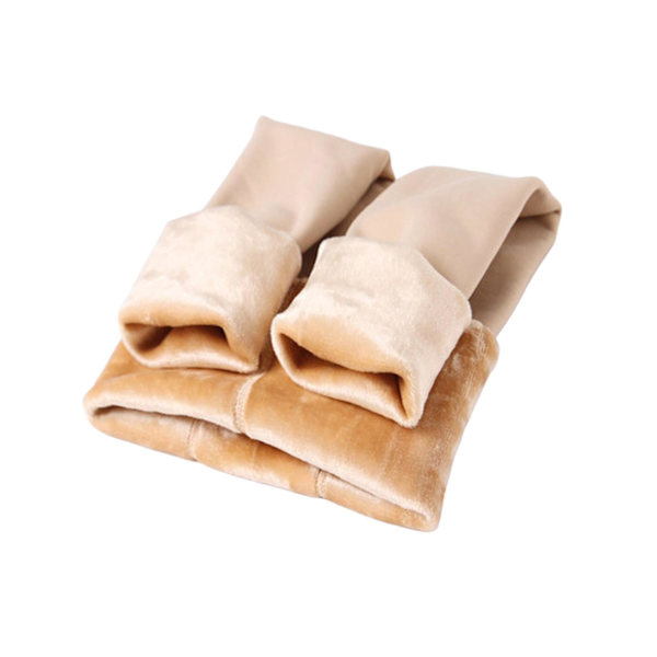 1/2 Mode Kvinders Fleeceforet Strømpebukser Termiske Strømpebukser Yderbeklædning Hudfarve 300g Med fødder Skin Color 300g With feet 1 Pc