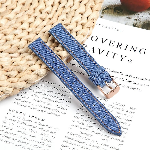 Linstropp i skinn til Garmin Lily 2, justerbar, erstatningsstropp Dark Blue