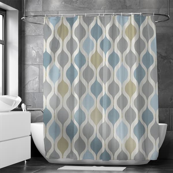 Smuk vandtæt polyester bruseforhæng 180 x 180 cm, A