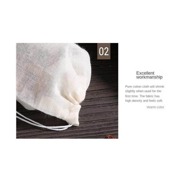 50 st Kryddpåsar Musslinpåsar Kryddförvaring Vit[BT} White 50 Pcs-50 Pcs