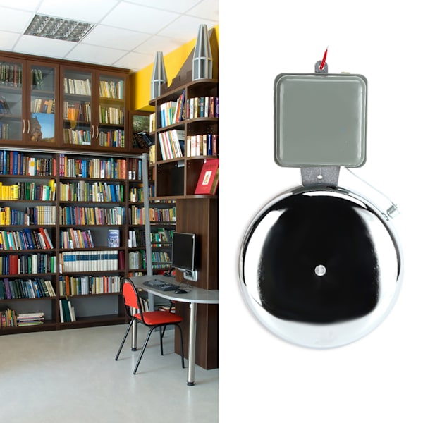 Multifunktionel 8 tommer elektrisk ringtidsur signalalarm til skolefabrikker 110V