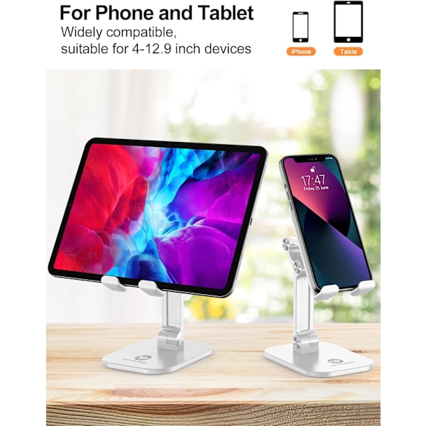Mobiltelefonhållare, iPad-ställ, höjd- och vinkeljusterbart skrivbord