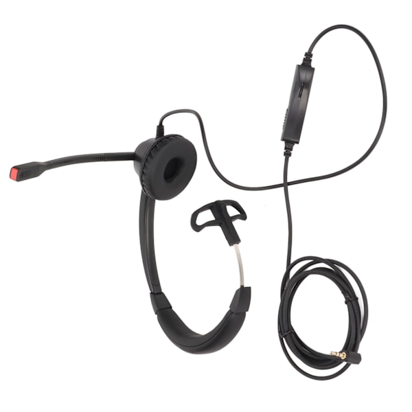 Telefon Headset Lydstyrke Justering Mikrofon Mute Monaural 2.5 mm Business Headset til Callcentre Telemarketing