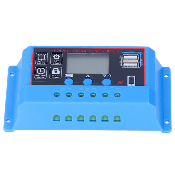 Aurinkolatauksen ohjain LCD-näytöllä PWM-aurinkolatauksen ohjain 12V 24V10A