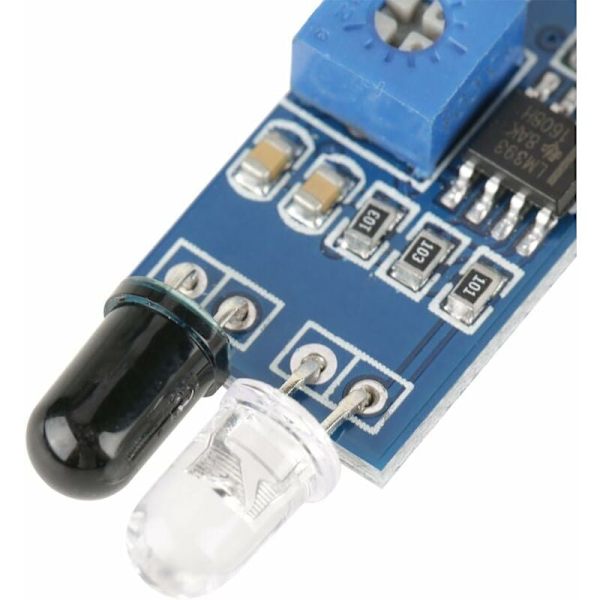 5-pack Anti-obstacle infraröd sensor modul för intelligent bilrobot, 2-30cm, justerbart avstånd