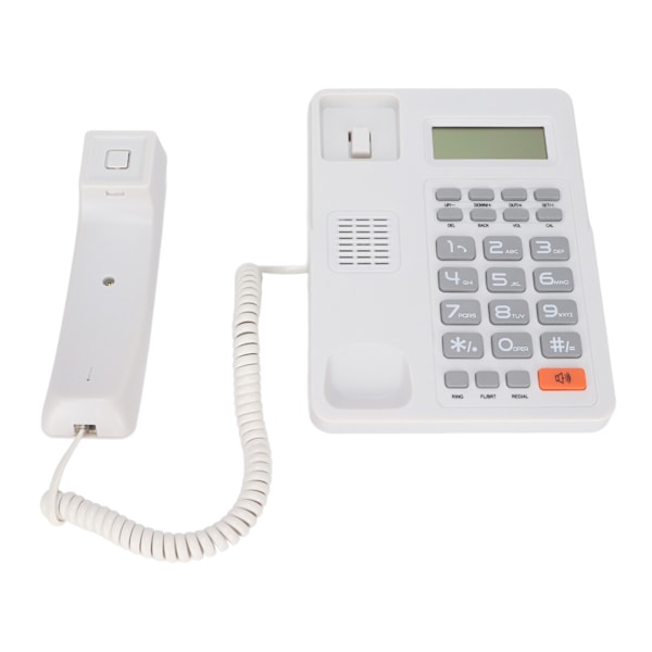 KXT8204CID Telefon Hjemmekontor Hotelltelefon Støtte Semihands Free Batterifri (Hvit )