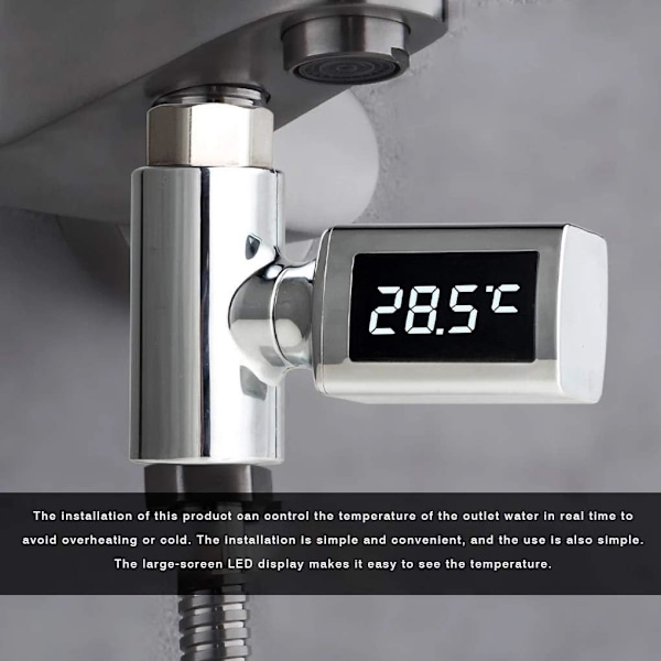 LED brusespandings termometer Hurtig badevandstemperatur