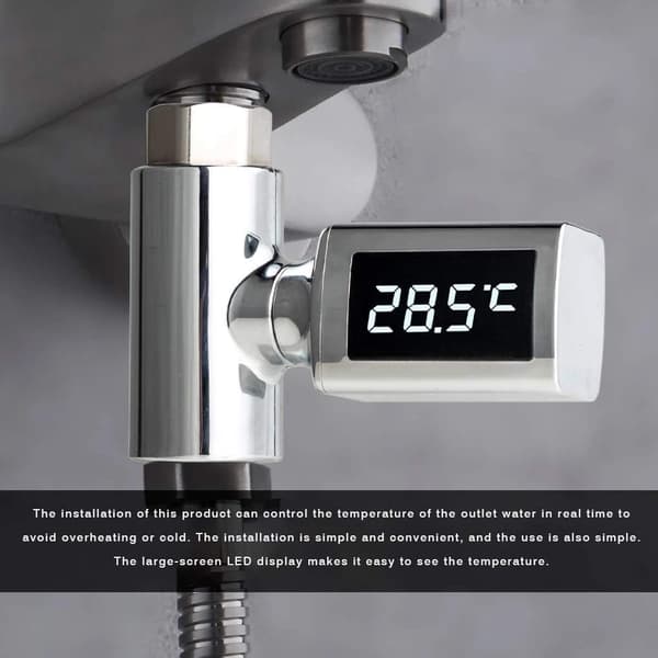 LED dusjhodetermometer Rask badevannstemperatur