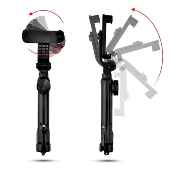Trådlös Bluetooth Selfie Stick Stativ Fjärrkontroll