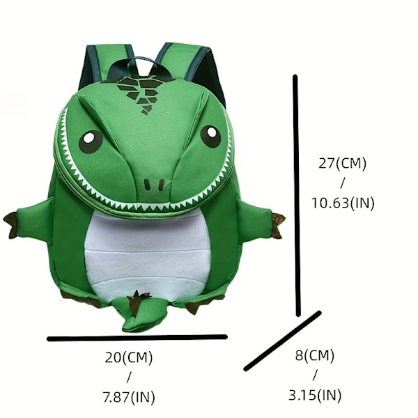 1 st tecknad dinosaurieformad ryggsäck för dagisbarn, pojkar och flickor dubbel axelväska Pink