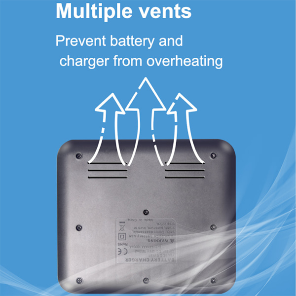 Batterioplader - hurtig batterioplader - til AA /AAA /C /D NI-Mh