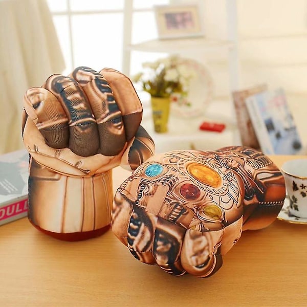 Avengers Superhjältar Plysch Stora Nävar Handskar Mjuk Leksak Cosplay Kostym Present f Iron Man About A Pair Of