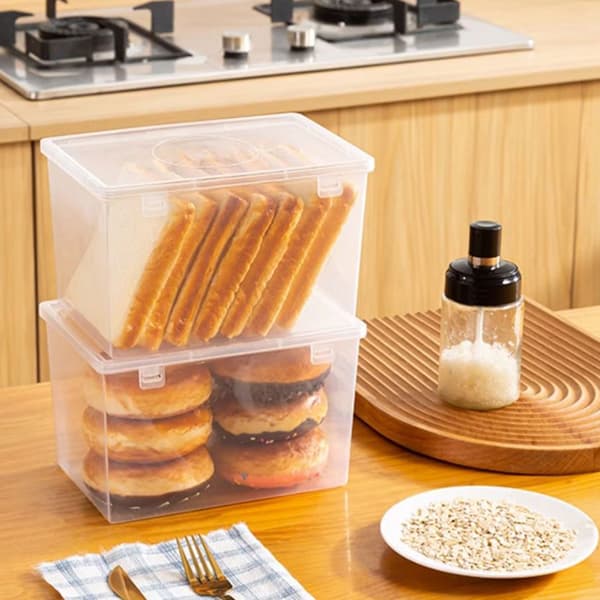 Brødkasse Brødbeholder Transparent Brødkasse Plast 1PCS