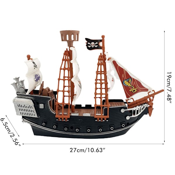 Børne Piratskib Legetøj Hjemme Dekoration Ornament Sikker Holdbar Piratskib Model til Børn