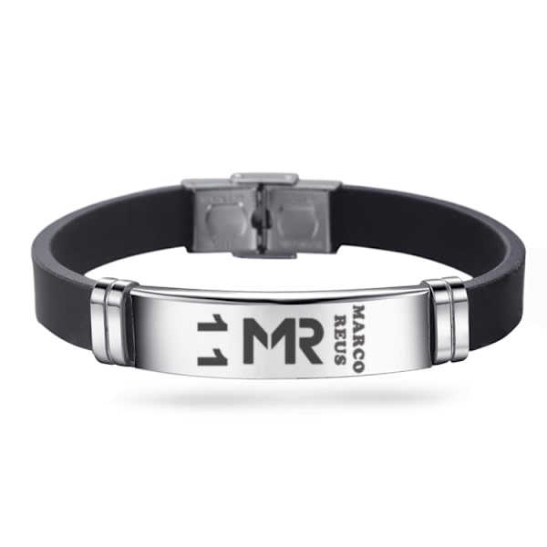 Fodboldklub Sports Silikon Armbånd Rustfrit Stål Justerbart Armbånd*2stk - Perfekt Marco Reus