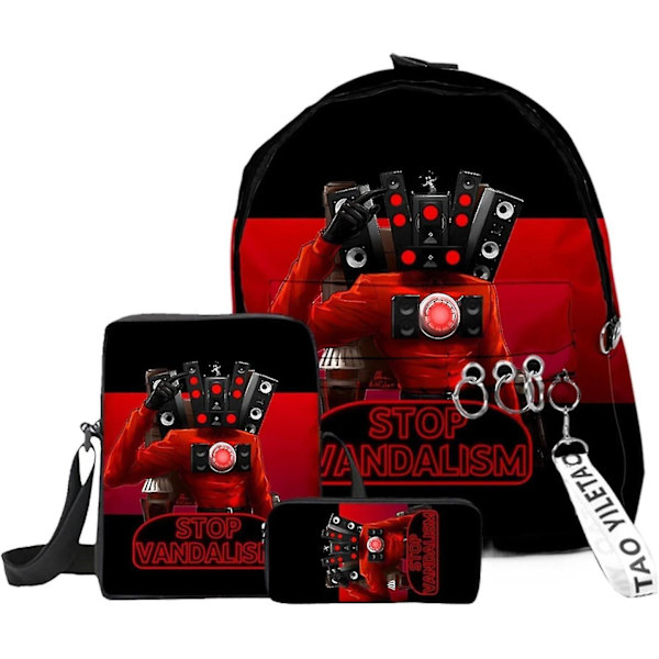 My Singing Monsters Monster Koncert Tre-delt Skoletaske Student Rygsæk Skuldertaske Blyantsæske JA55714-TB114 JA55714-TB114 Backpack