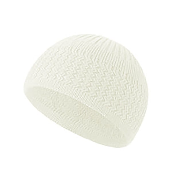 Muslimsk stickad mössa VIT WHITE
