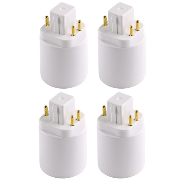 4 stk Gx24q til E26/E27 Sokkeladapter Lampebaseholder