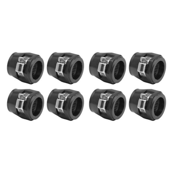 1/2/3/5 4-delad aluminium slangklämma - enkel att installera svart AN6.4pcs black AN6.4pcs 2PCS