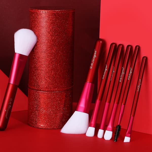 12 stk Makeupbørste Sett med etui