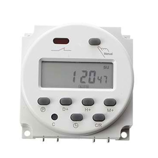 CN101A 16A Mikrocomputer Timer 110V/220V/24V/12V LCD Display Strøm Programmerbar Digital til Tidsafbryderrelæ Holdbar