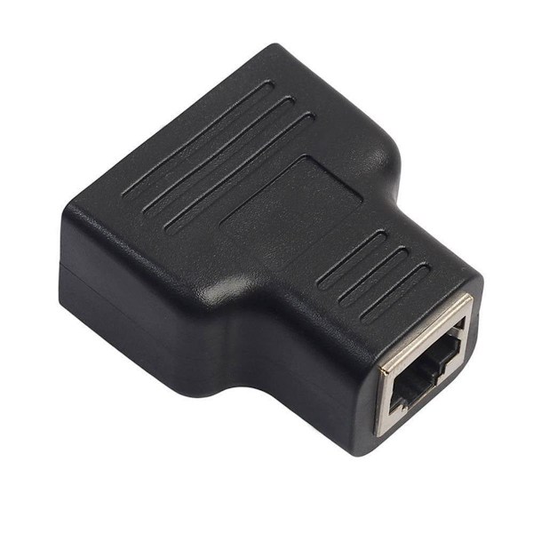 RJ45 Splitter Adapter 1 til 2 Porter Hunn til Hunn Internett Extender Nettverk