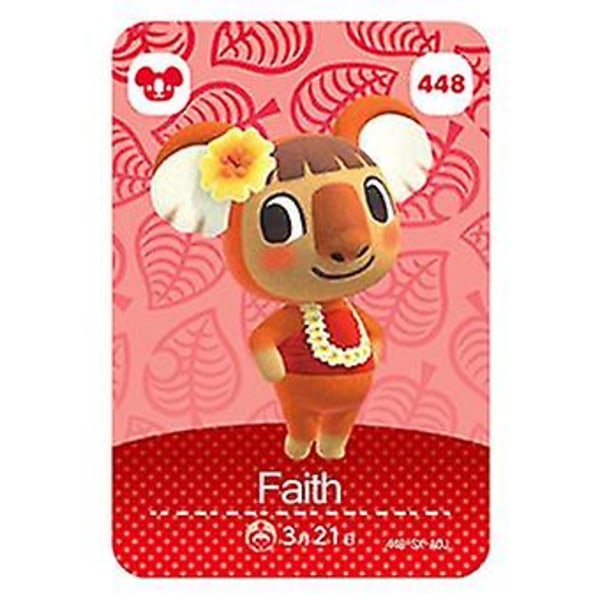 Nfc-pelikortti Animal Crossingille, yhteensopiva Nintendo Switch Amiibo / Switch Lite / Wii U448 Faith