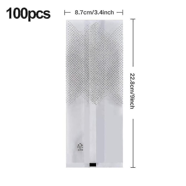 100-pack Kakpåsar, Transparent Plast, Godispåsar för Mini-Bröd, Bundt-Kaka, Varma Choklad - Perfekt