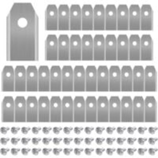 45 x Titanersättningsblad, Klippareblad för Alla Husqvarna Automower, Gardena, Yardforce Robotgräsklippare, Heavy Duty (3g/0,75mm) med