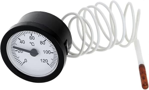 Kapillärtermometer med 1m sensor 0-120C för mätning av flytande vatten (bt)
