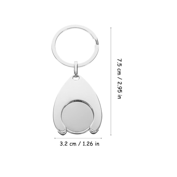 2PCS Mynt nøkkelring Nøkkelring VOGN VOGN Trolley Trolley