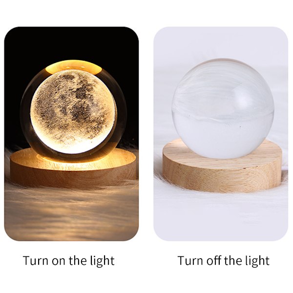 3D Krystal LED Lys Solsystem Bold Planet Natlys solar system