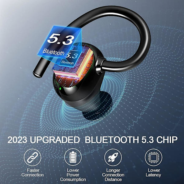 Langattomat Bluetooth 5.3 -kuulokkeet, langattomat nappikuulokkeet kahdella mikrofonilla, 48 tunnin syvä basso, Bluetooth-kuulokkeet, melunvaimennus