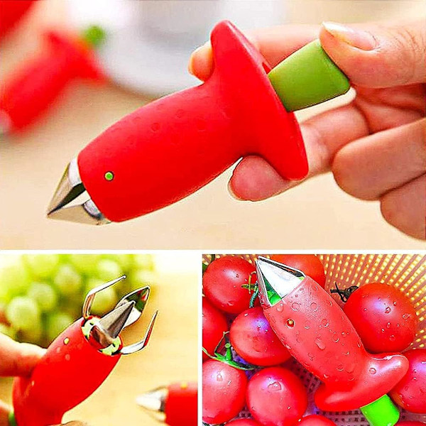 3 stk. fruktkjernefjerner, jordbærkjernefjerner, tomatseparator[qb]