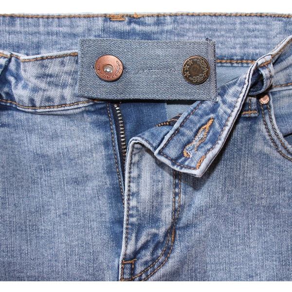 4 stk. Denim midjeforlængerknap til jeans og nederdel Comfy Metal
